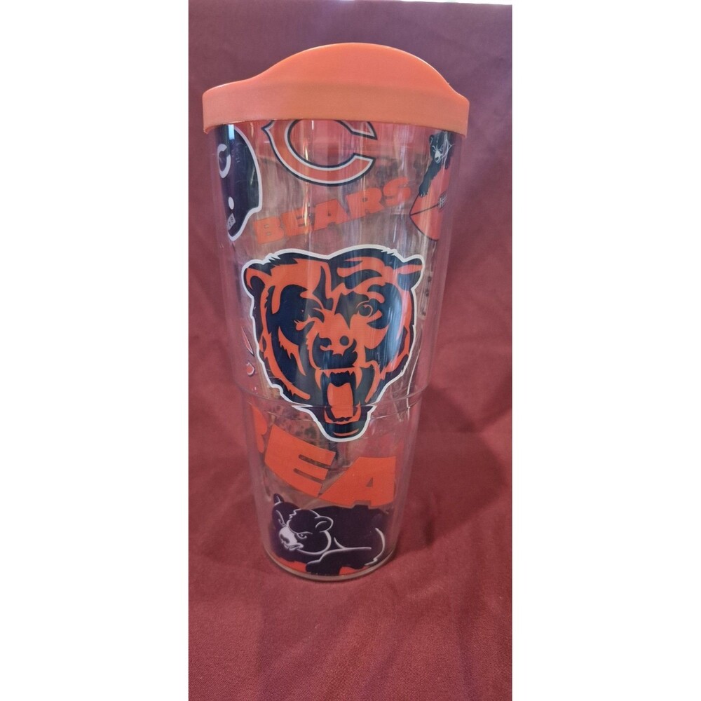 Tervis USA Double Walled NFL Chicago Bears Insulated Tumbler Cup 24 Oz. With Lid